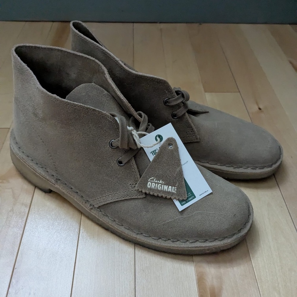 Men's Clarks Desert Boot Tan Suede Shoes